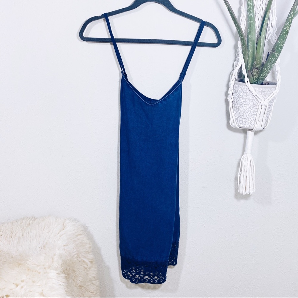 💕 ASOS Denim Mini Dress with Cross Straps 2
